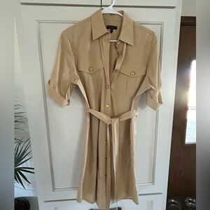 Never Worn Rag & Bone Tan Button-Up Shirt Dress